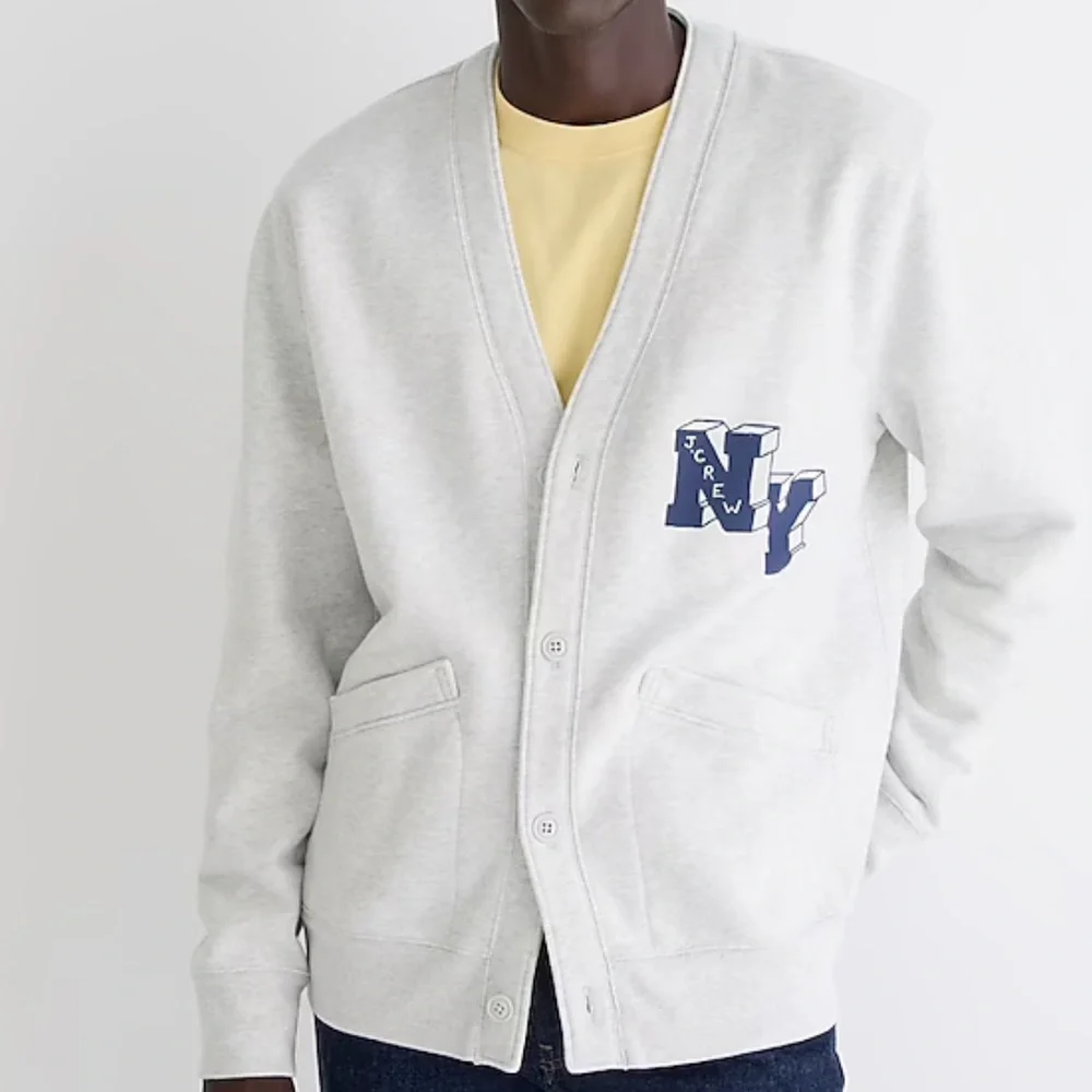 NWT - J. Crew Heritage Fleece Cardigan - Large